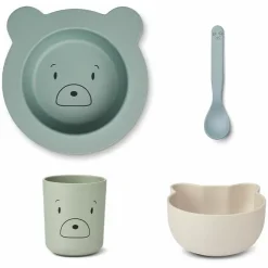 Liewood Serviesset Joana Mr Bear Dusty Mint