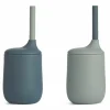 Liewood Siliconen Bekers Ellis Whale Blue/Dove Blue (2St)