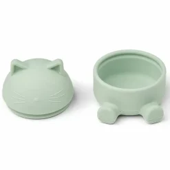 Liewood Siliconen Opbergdoosje Margaret Cat Dusty Mint