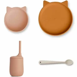 Liewood Siliconen Serviesset Cathy Cat Pale Tuscany Mix