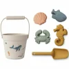 Liewood Siliconen Strandset Dante Sea Creature/Sandy Mix