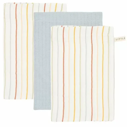 Little Dutch Washandjes Vintage Sunny Stripes/Blue (3St)