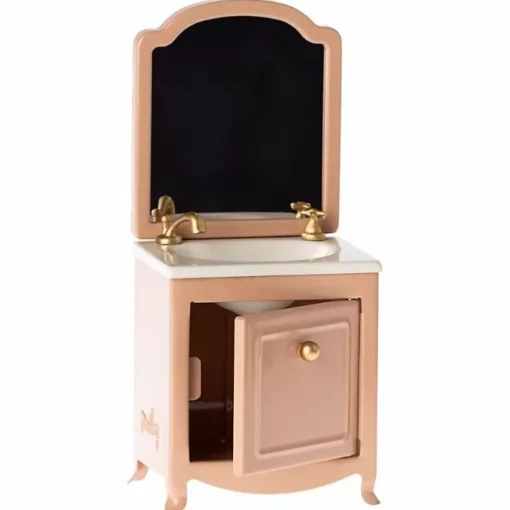Maileg Miniatuur Wastafel Met Spiegel Dark Powder