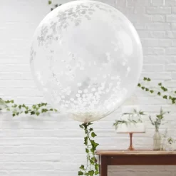 Mega Confetti Ballon Wit (3St) Beautiful Botanics Ginger Ray