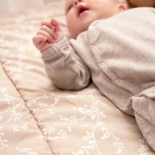 Meyco Boxkleed Branches Zand 80X100Cm - Perfect Voor Stijlvolle En Comfortabele Babykamers