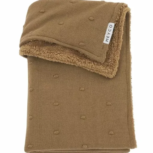 Meyco Ledikantdeken Mini Knots Fleece Toffee