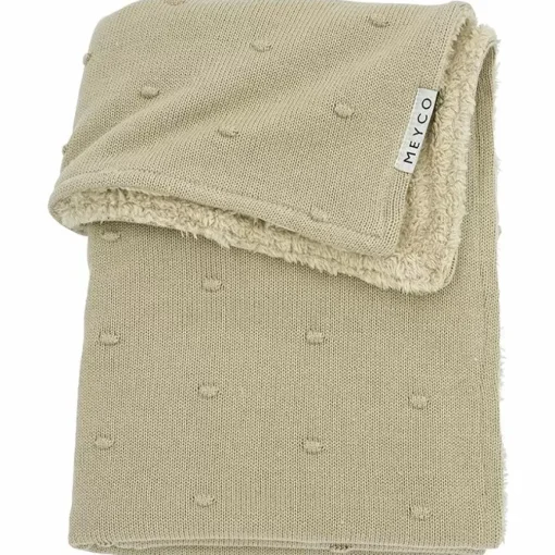 Meyco Ledikantdeken Mini Knots Fleece Sand