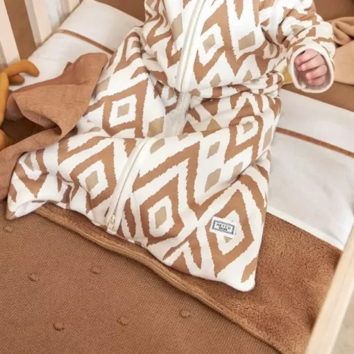 Meyco Ledikantdeken Mini Knots Fleece Toffee