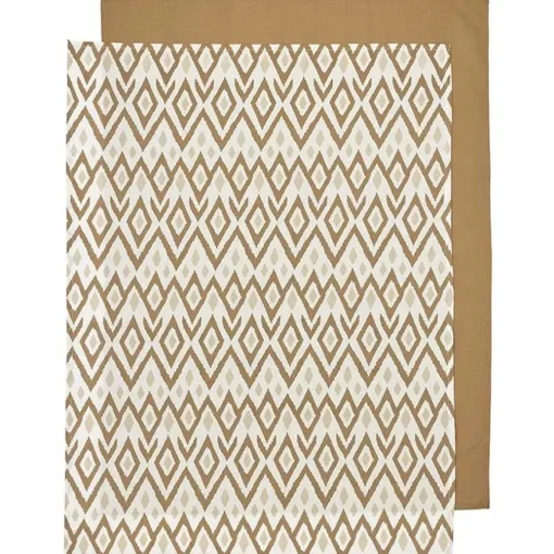 Meyco Ledikantlakens Ikat Sand/Toffee (2St)