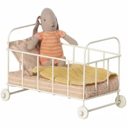 Miniatuur Ledikant Op Wielen Rose (Micro) Maileg