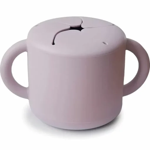 Mushie Siliconen Snack Cup Soft Lilac
