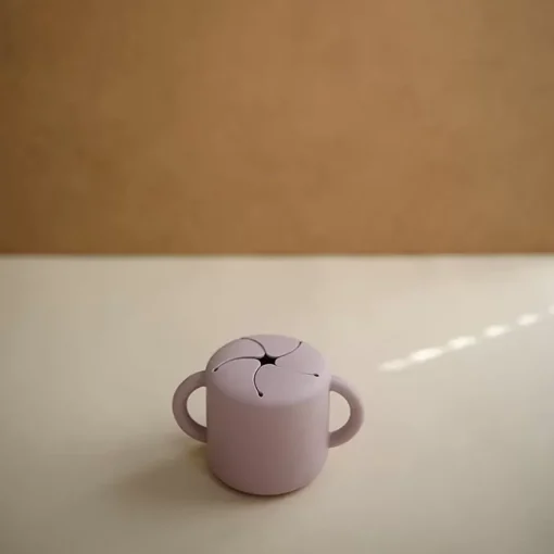 Mushie Siliconen Snack Cup Soft Lilac