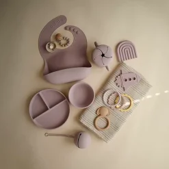 Mushie Siliconen Snack Cup Soft Lilac