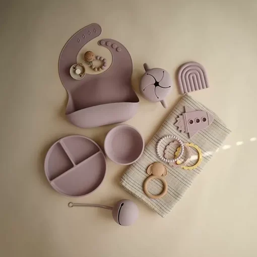 Mushie Siliconen Snack Cup Soft Lilac