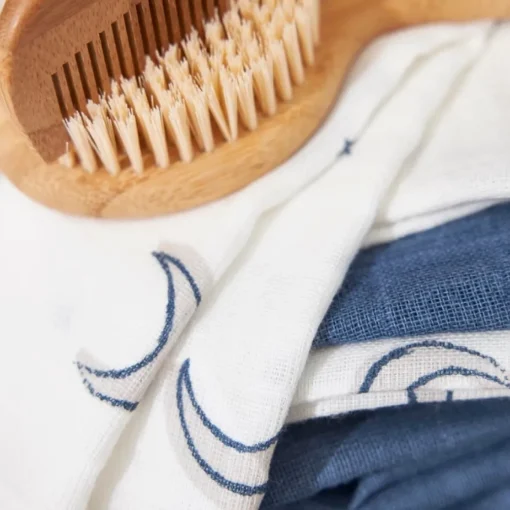 Ontdek De Luxueuze Meyco Hydrofiele Doeken Moon Indigo - Perfect Voor Jouw Baby!