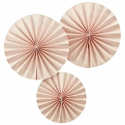 Pastel Perfection Paper Fans Lichtroze (3St) Ginger Ray