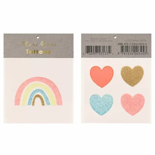 Plaktattoos Regenboog En Hartjes Meri Meri