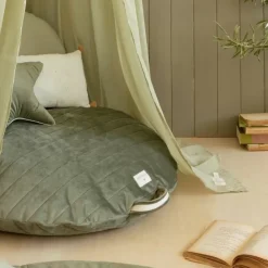 Ronde Zitzak Sahara Velvet Olive Green Nobodinoz