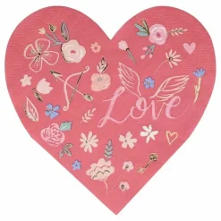 Servetten Valentine Heart Die (16St) Meri Meri