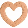 Siliconen Bijtring Heart Peach Bibs