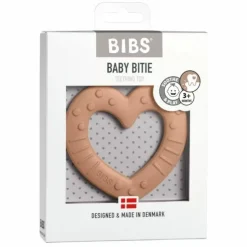 Siliconen Bijtring Heart Peach Bibs