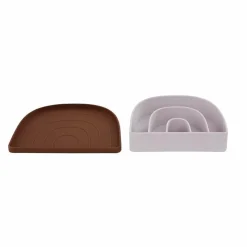 Siliconen Bord En Kom Rainbow Caramel/Lavender Oyoy