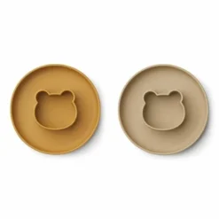 Siliconen Borden Gordon Bear Gold Caramel/Oat (2St) Liewood | Kidsdeco.Nl