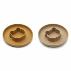 Siliconen Borden Gordon Bear Gold Caramel/Oat (2St) Liewood | Kidsdeco.Nl