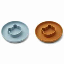 Siliconen Borden Gordon Mr Bear Blue/Mustard (2St) Liewood