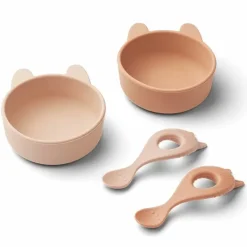 Siliconen Serviesset Evan Rabbit Rose Mix Liewood