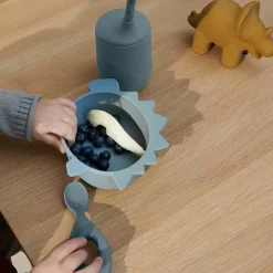 Siliconen Serviesset Evan Dino Blue Mix Liewood