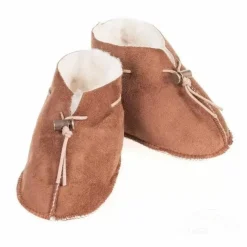 Slofjes Baby Emo Velours Donkerbruin Alwero