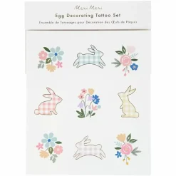 Stickerset Paaseieren Gingham Bunny Meri Meri