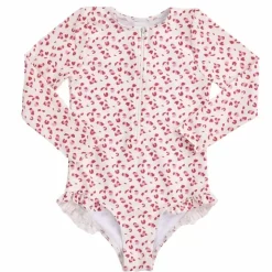 Swim Essentials Badpak Lange Mouw Old Pink Leopard