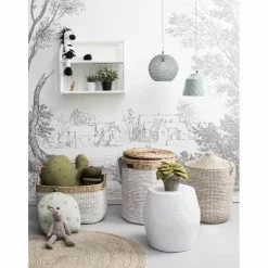 Vloerkleed Jute Rond Naturel 110Cm Kidsdepot