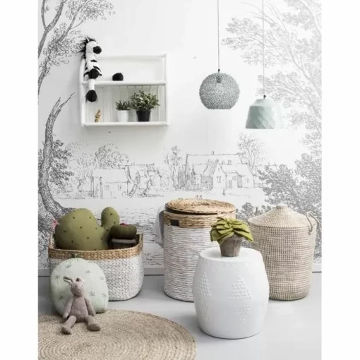 Vloerkleed Jute Rond Naturel 110Cm Kidsdepot
